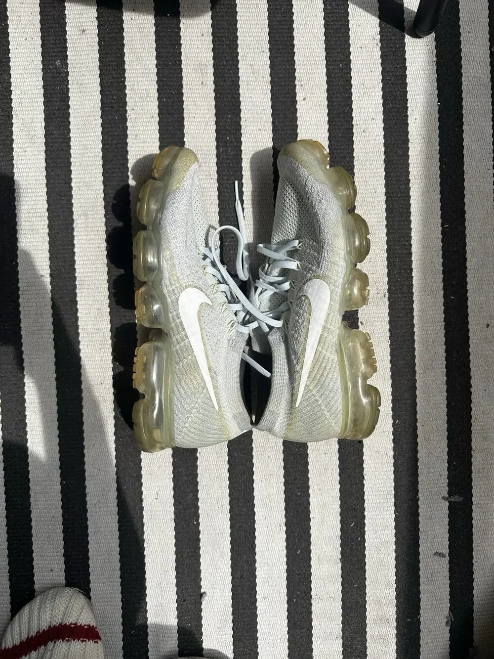 Nike Air VaporMax Flyknit 3 Pure Platinum Running Sneakers Mens Size 10